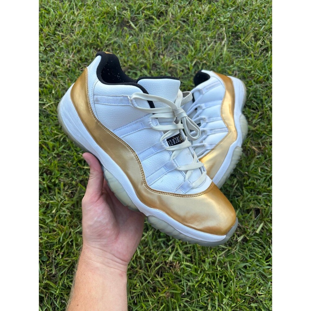 Air Jordan 11 Retro Low Gold White Men's Shoes